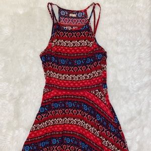 Hollister red and blue sundress